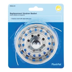 Plumb Pak 3-1/2 in. D Chrome Stainless Steel Replacement Strainer Basket