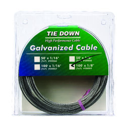 Tie Down Engineering Galvanized Galvanized Steel 1/8 in. D X 100 ft. L Aircraft Cable