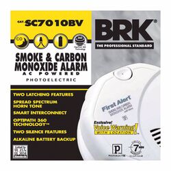 BRK Hard-Wired w/Battery Back-up Electrochemical/Photoelectric Smoke and Carbon Monoxide Detector