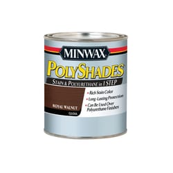 Minwax PolyShades Semi-Transparent Gloss Royal Walnut Oil-Based Stain 1 qt
