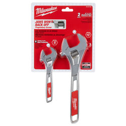 Milwaukee SAE Adjustable Wrench Set 6 & 10 in. L 2 pc