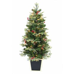 Greenfields 4-1/2 ft. Slim LED 100 ct Whitehorse Berry Entrance Tree