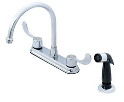 OakBrook Coastal Two Handle Chrome Kitchen Faucet Side Sprayer Included