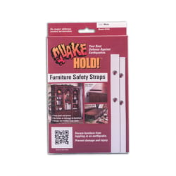 Quake Hold Nylon Self Adhesive Furniture Strap White Assorted 1 in. W X 15 in. L 2 pk