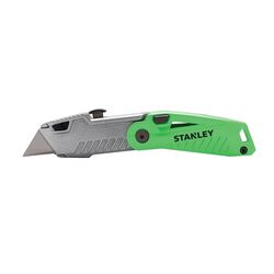 Stanley 6 in. Folding Utility Knife Gray/Green 1 pk