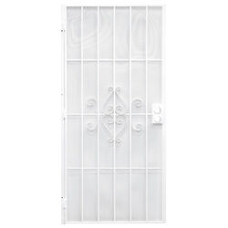 Precision 81-3/4 in. H X 36 in. W Regal White Steel Security Door