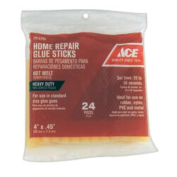 Ace .45 in. D X 4 in. L Heavy Duty Glue Sticks Clear 24 pk