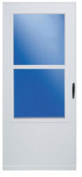 LARSON 81 in. H X 36 in. W Vinyl/Wood White Mid-View Reversible Self-Storing Storm Door