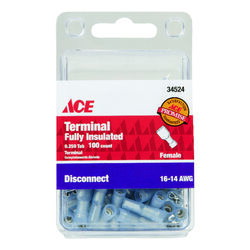 Ace Insulated Wire Female Disconnect Blue 100 pk