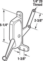 Prime-Line Silver Steel Left Awning Window Operator For Look-Rusco