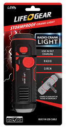 Life Gear 30 lm Red LED Crank Radio/Flashlight