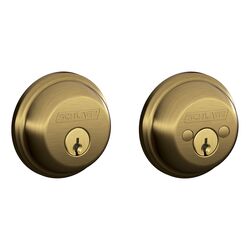 Schlage Antique Brass Zinc Double Cylinder Deadbolt