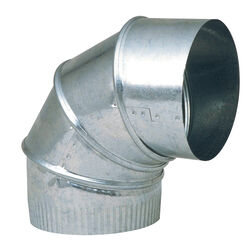 Imperial Manufacturing 6 in. D X 6 in. D Adjustable 90 deg Galvanized Steel Elbow Exhaust