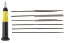 General Tools 5-1/2 in. L Steel Needle File Set 6 pc