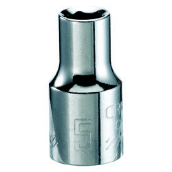 Craftsman 5 mm S X 1/4 in. drive S Metric 6 Point Standard Shallow Socket 1 pc