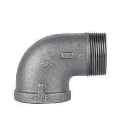 BK Products 1-1/2 in. MIP T X 1-1/2 in. D FIP Black Malleable Iron 90 Degree Street Elbow