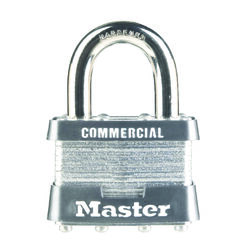 Master Lock 1-5/16 in. H X 1 in. W X 1-3/4 in. L Laminated Steel Double Locking Padlock 1 pk K