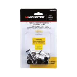 Monster Cable Just Hook It Up Compression RG6 Quad Compression Connector 10 pk