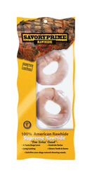 Savory Prime Donut Shaped Medium, Large Adult Rawhide Bone Natural 4 in. L 2 pk