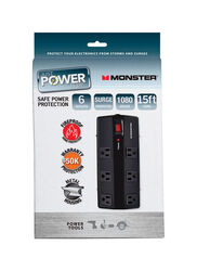 Monster Just Power It Up 1080 J 15 ft. L 6 outlets Surge Protector