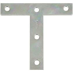 National Hardware 4 in. H X 4 in. W X 0.07 in. D Zinc-Plated Steel Tee Plate