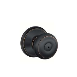 Schlage Georgian Aged Bronze Brass Privacy Knob 2 Grade Right or Left Handed