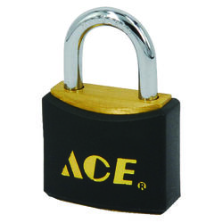 Ace 1 in. H X 1 in. W X 1/2 in. L Brass Pin Tumbler Padlock 2 pk Keyed Alike