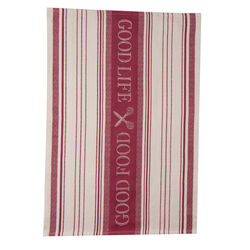Kay Dee Cooks Kitchen Marsala Cotton Embroidered Tea Towel 1 pk