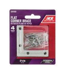 Ace 2-1/2 in. H X 3.75 in. W X 2-1/2 in. D Steel Flat Corner Brace