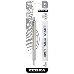 Zebra F-701 Black Retractable Ball Point Pen 1 pk