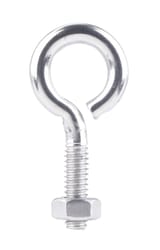 Hampton 1/4 in. S X 2 in. L Stainless Stainless Steel Eyebolt Nut Included