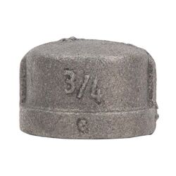 BK Products 3/4 in. MPT T Black Malleable Iron Cap