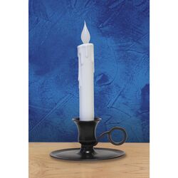 Celebrations Aged Brown No Scent Automatic timer Candle 8 in. H
