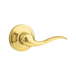 Kwikset Tustin Polished Brass Passage Lockset ANSI/BHMA Grade 2 1-3/4 in.