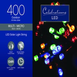 Celebrations LED Micro/5mm Multi-color 400 ct String Christmas Lights 134 ft.
