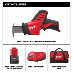 Milwaukee M12 HACKZALL 12 V Cordless Brushed Reciprocating Saw Kit (Battery & Charger)