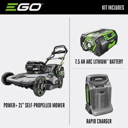 EGO Power+ LM2102SP 21 HP 56 W/ft Battery Self-Propelled Lawn Mower Kit (Battery & Charger)