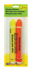 Hy-Ko Neon Color Assorted Broad and Fine Tip Glass Marker 2 pk