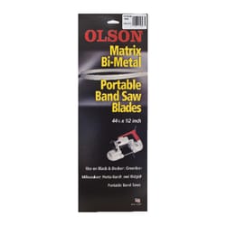 Olson 44.9 in. L X 0.5 in. W X 0.02 in. thick T Bi-Metal Portable Band Saw Blade 18 TPI Regular