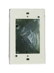 Wiremold 4-3/4 in. Rectangle Steel 1 gang Outlet Box Ivory