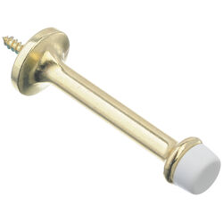 Ace 2.75 in. H X 3 in. W Metal Bright Gold Rigid Door Stop Mounts to door and wall