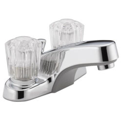 Peerless Core Chrome Two Handle Lavatory Faucet 4 in.