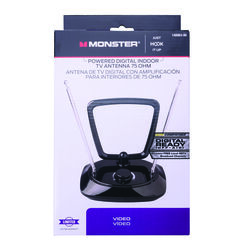 Monster Cable Just Hook It Up Indoor FM/HDTV/UHF/VHF Amplified Antenna 1 pk