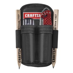 Craftsman 2 pocket Polyester Tool Pouch 4.25 in. L X 9 in. H Black