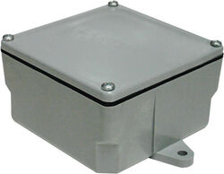 Cantex 4 in. Square PVC 1 gang Junction Box Gray