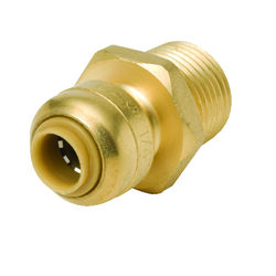 SharkBite 1/4 in. Push T X 1/2 in. D MPT Brass Connector