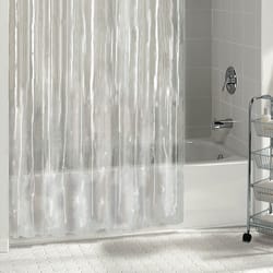 Excell 70 in. H X 72 in. W Clear Solid Shower Curtain Liner Vinyl