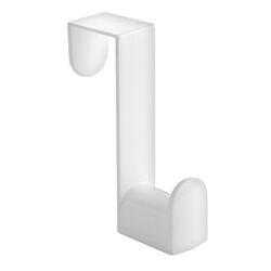 InterDesign 6-2/3 in. L Gloss White Plastic Medium Over the Door Hook 8 lb. cap. 1 pk