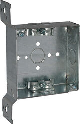 Raco 4 in. Square Steel 2 gang Junction Box Gray