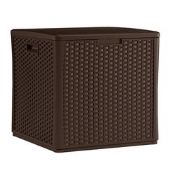 Suncast 27 in. W X 28 in. D Brown Plastic Storage Cube 60 gal